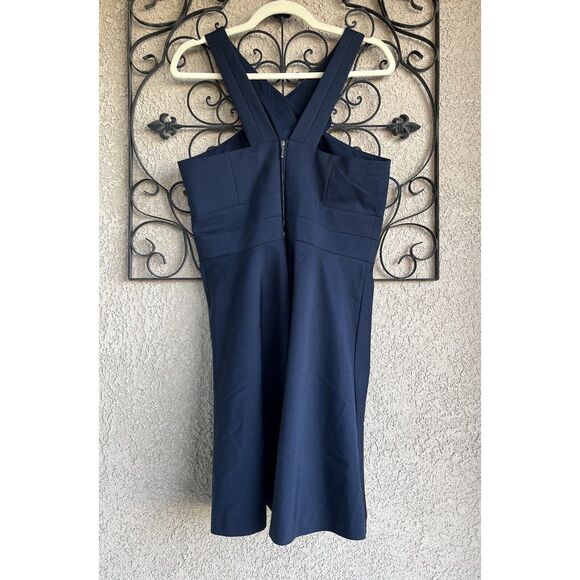 Armani Exchange Fit And Flare Dress - Size 12 - Navy Blue - Picture 6 of 10